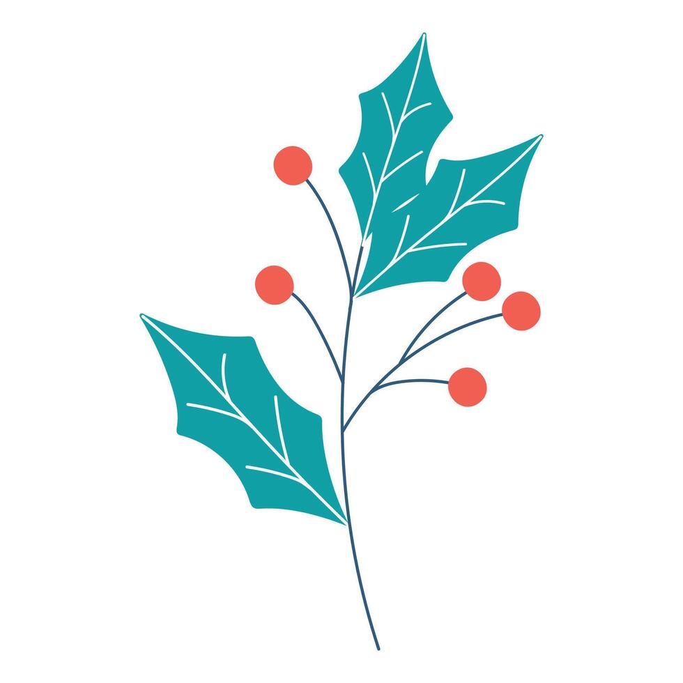 Christmas mistletoe illustration isolated on the white background vector