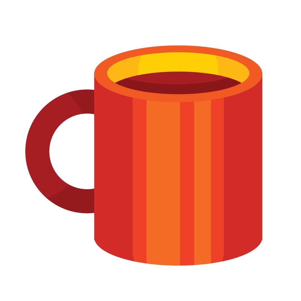 mug cup coffee illustration isolated on white background vector