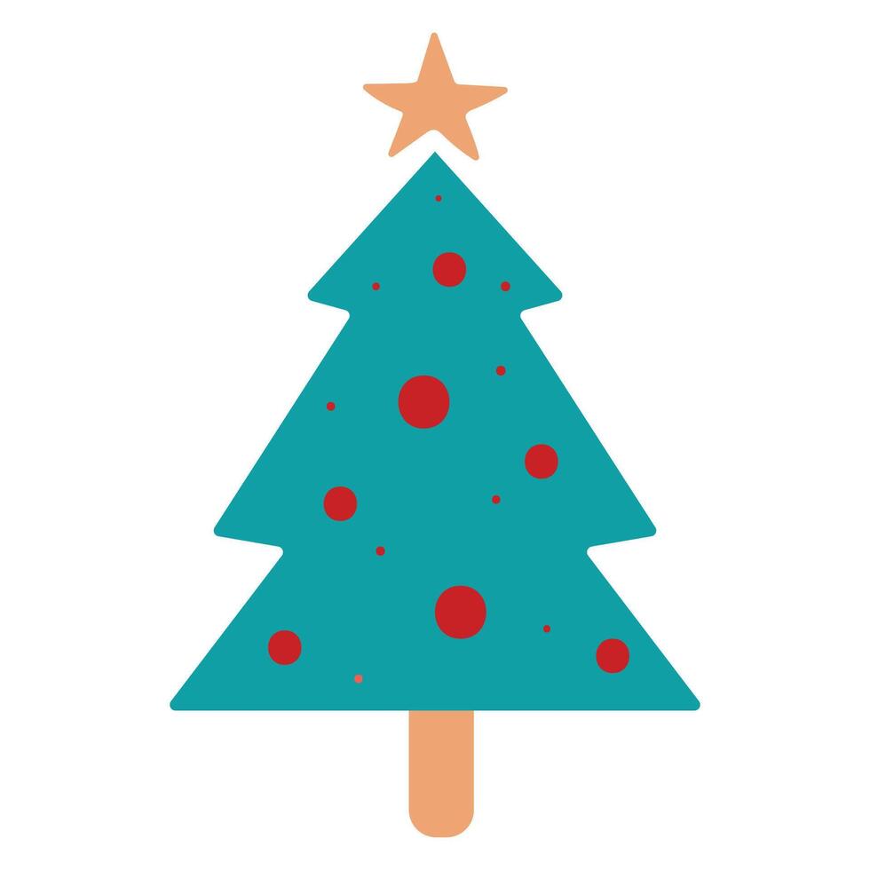 Flat christmas element, Flat design christmas decoration on white background vector