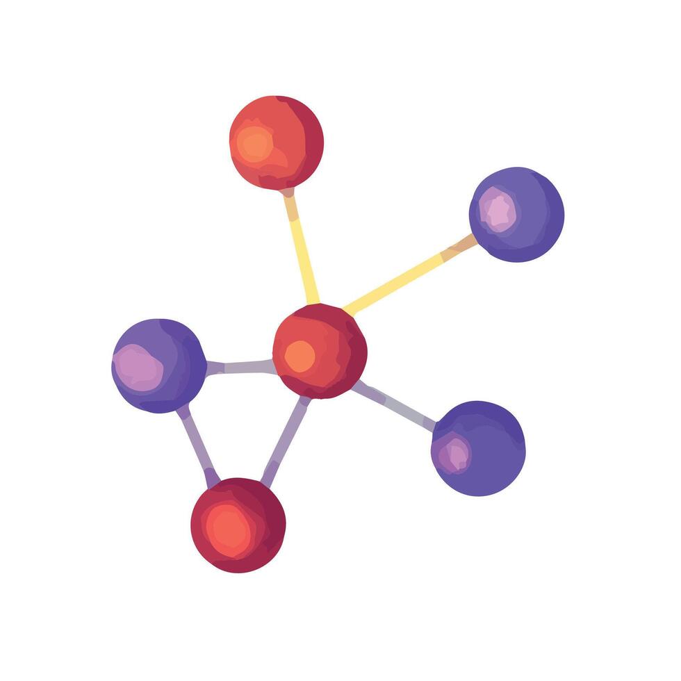 Structure Of Simple Molecule Of Medicine Icon vector