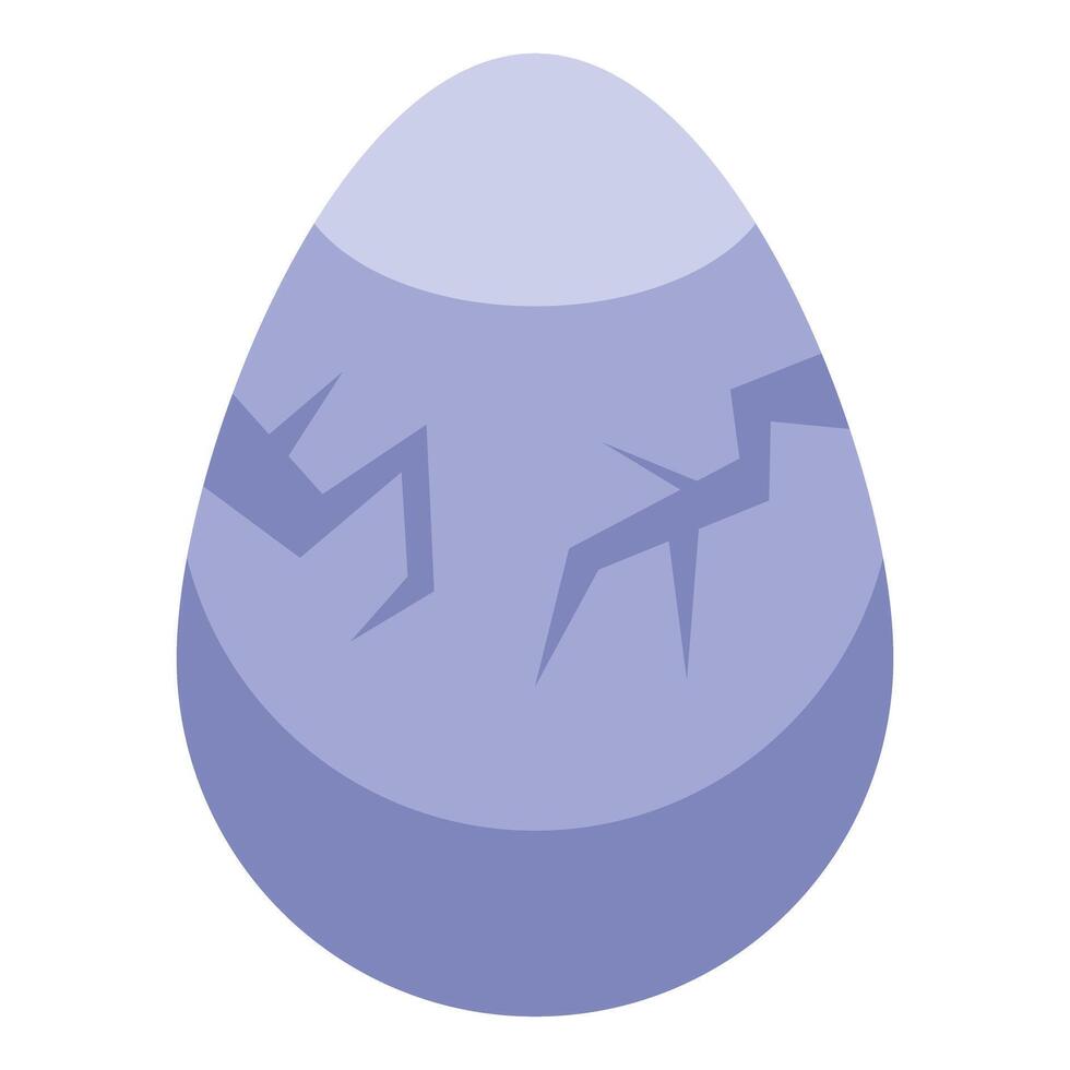 Prehistoric dinosaur egg cracking open with cracks vector