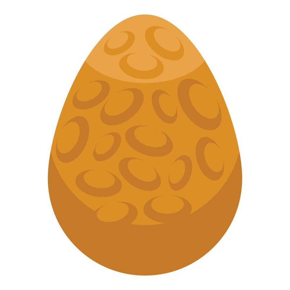 Cartoon dinosaur egg with a rough textured surface vector