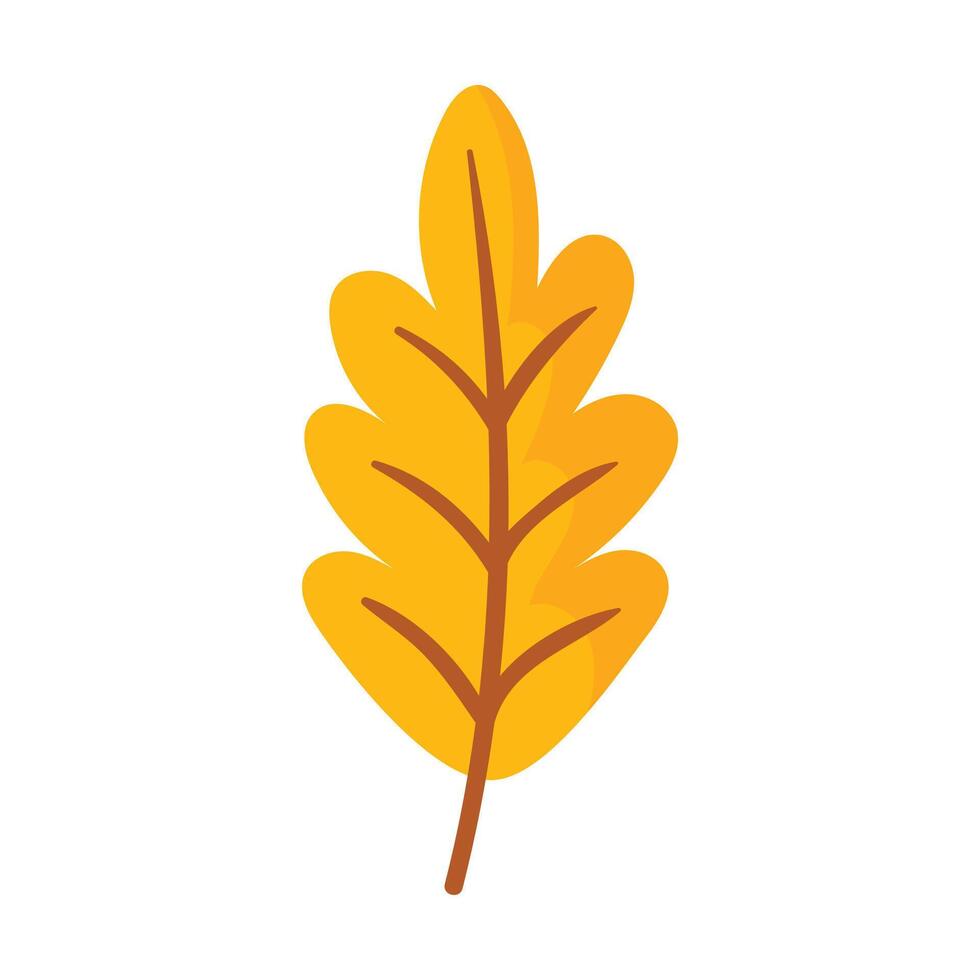 Elegant hand drawn tropical leaf illustration isolated on the white background vector