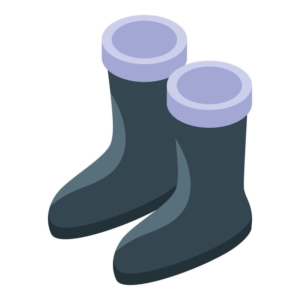 Rubber boots protecting from rain standing on white background vector