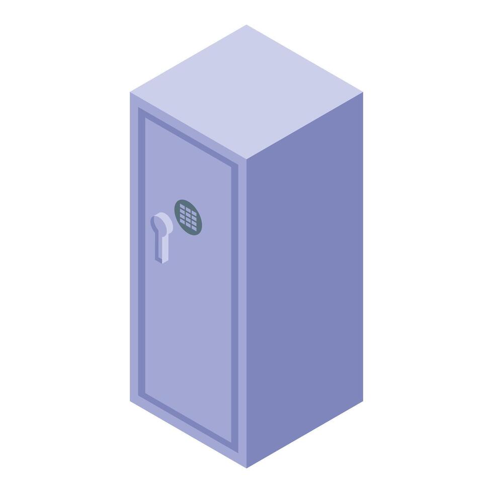 Modern metal safe storing important documents and valuables vector
