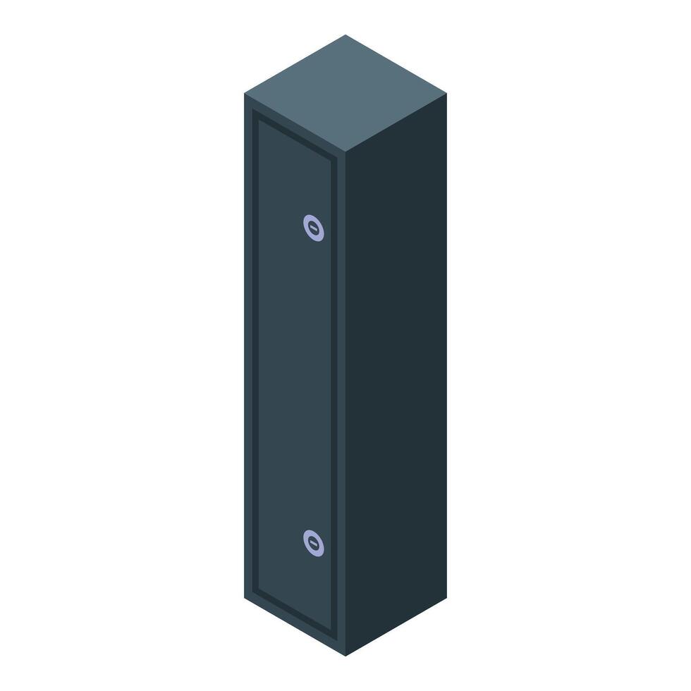 Strongbox security system protecting valuables in isometric view vector