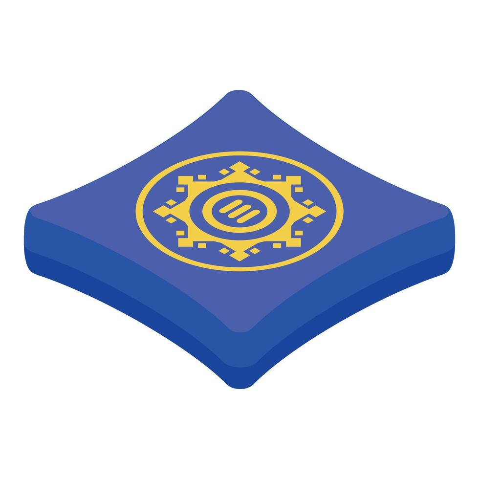 Blue nft token showing concept of digital art vector