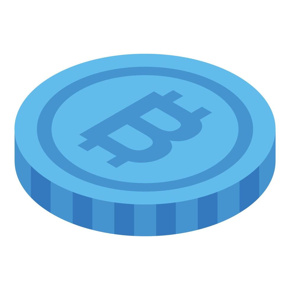 Blue thai baht coin rotating showing both sides vector