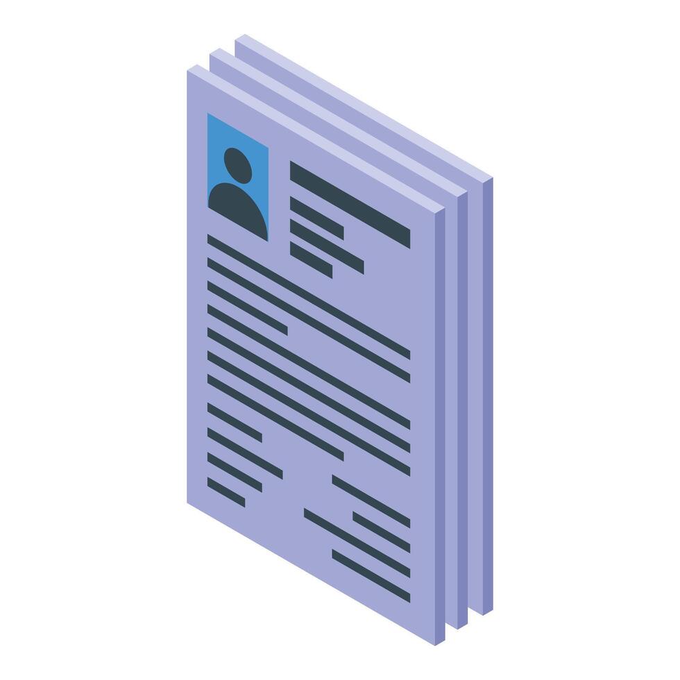 Stack of resumes is waiting to be reviewed by a recruiter vector