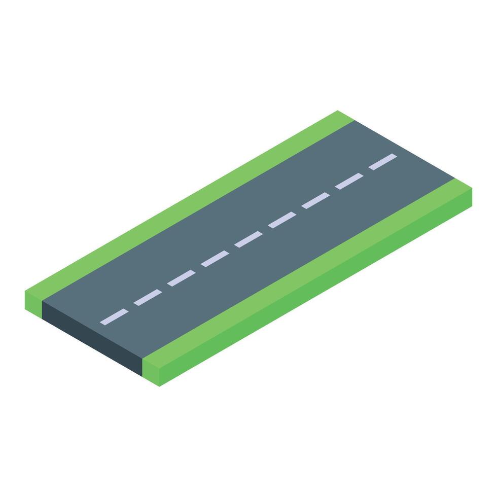 Straight road isometric icon showing infrastructure vector