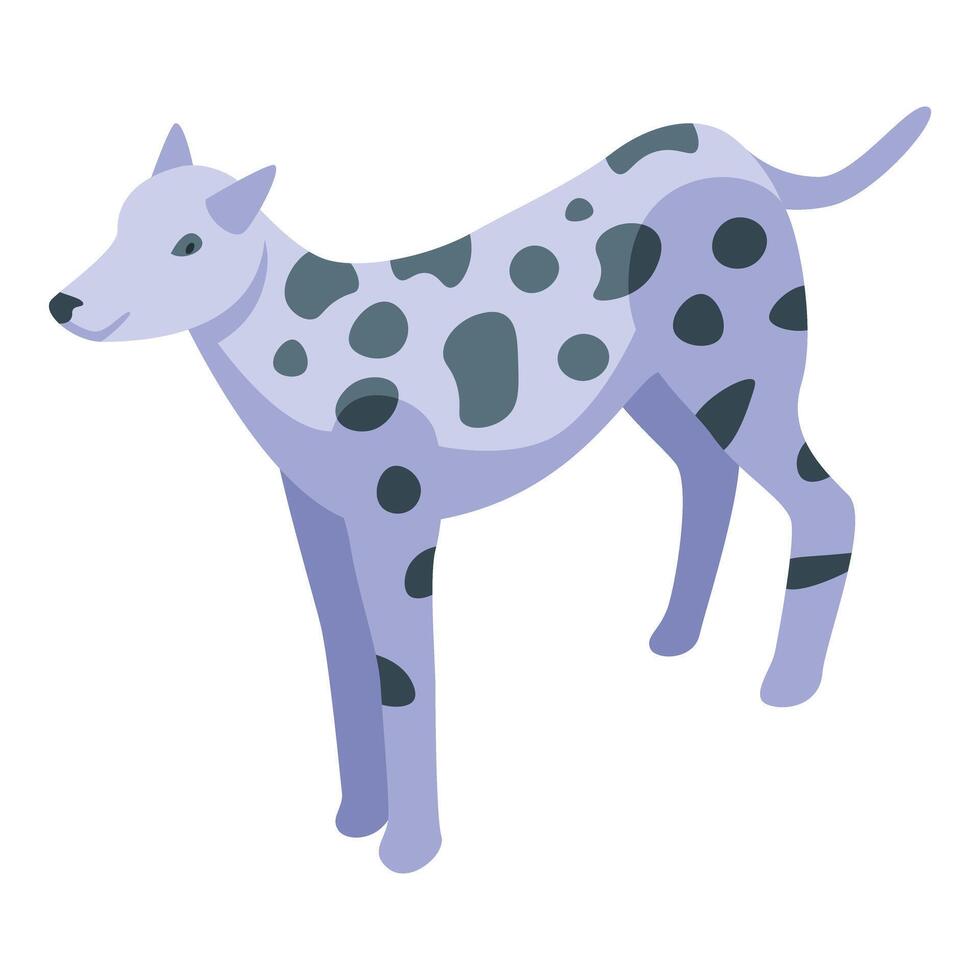 Dalmatian dog standing on white background vector