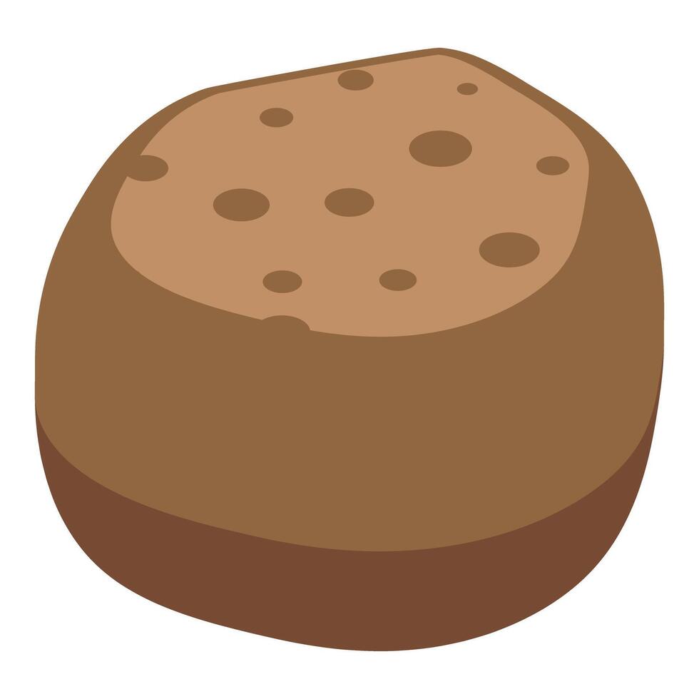 Freshly baked round loaf of bread for baking needs vector
