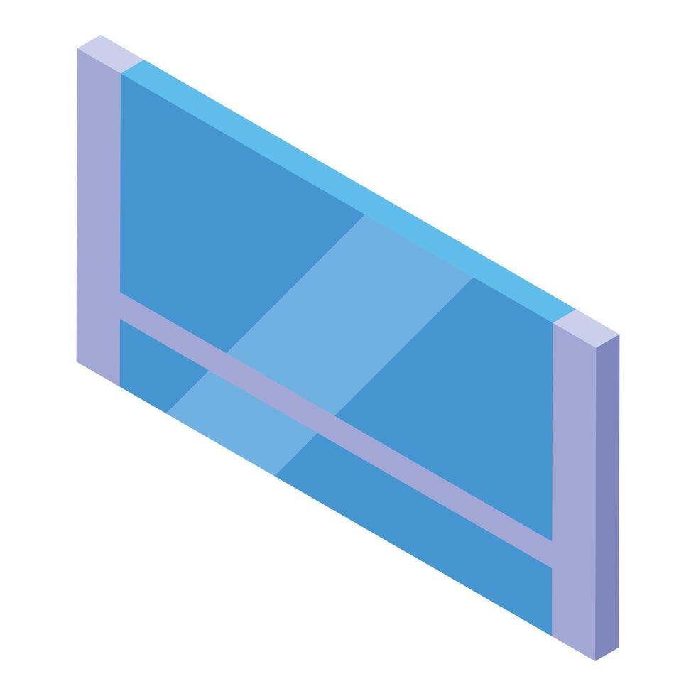 Modern glass fence is providing security and privacy vector