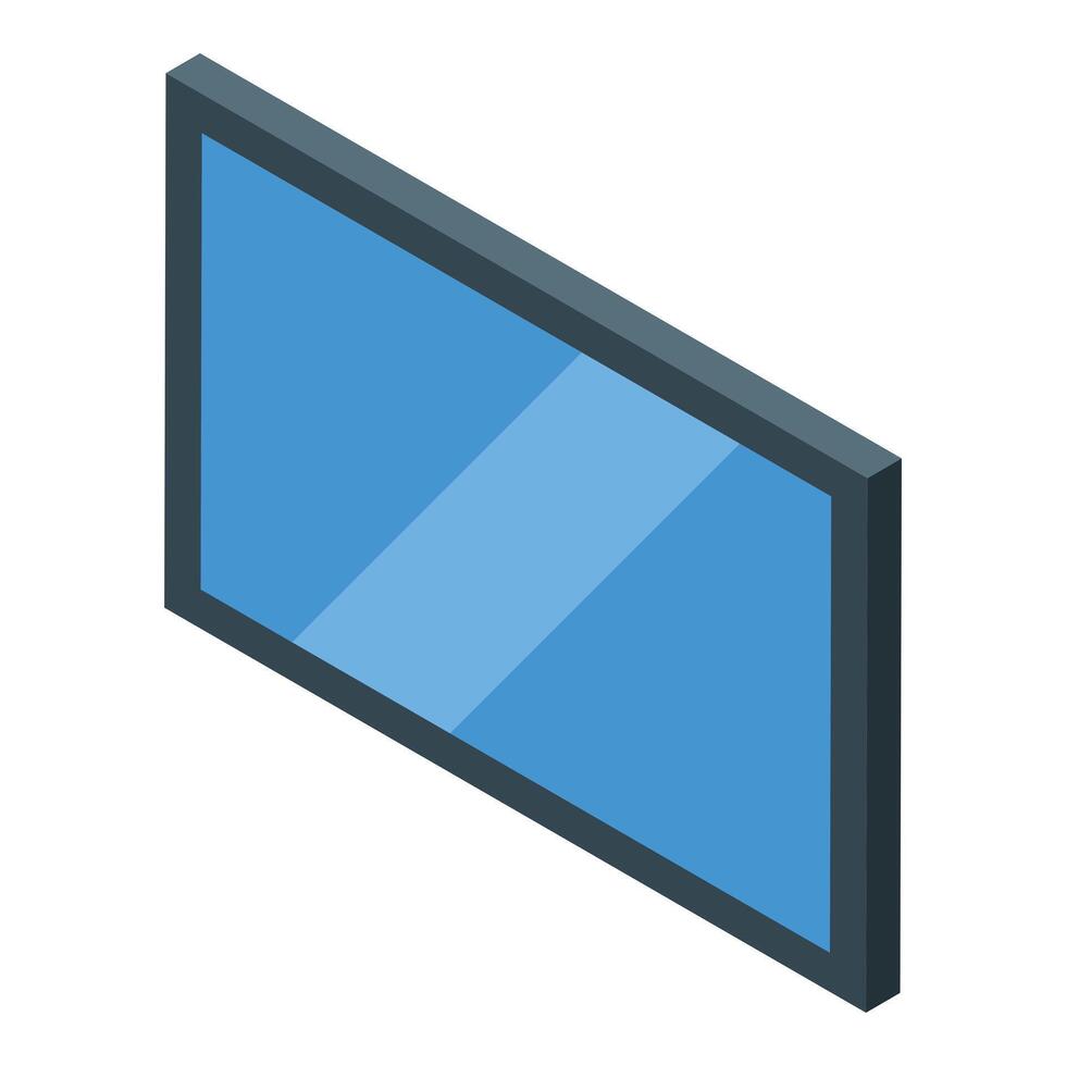 Modern smart tv screen displaying streaming service isometric view vector