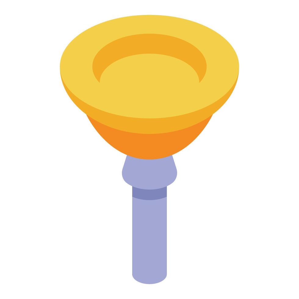 Yellow plunger standing ready for use vector