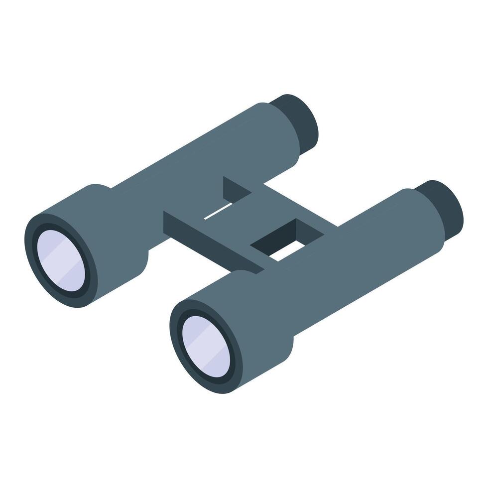 Binoculars isometric view for watching something interesting vector