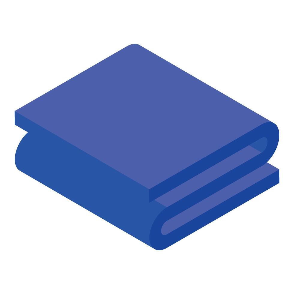 Blue fabric folded over representing textile industry vector