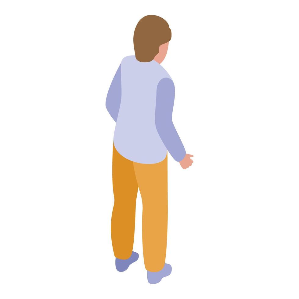 Young man is standing and looking forward vector