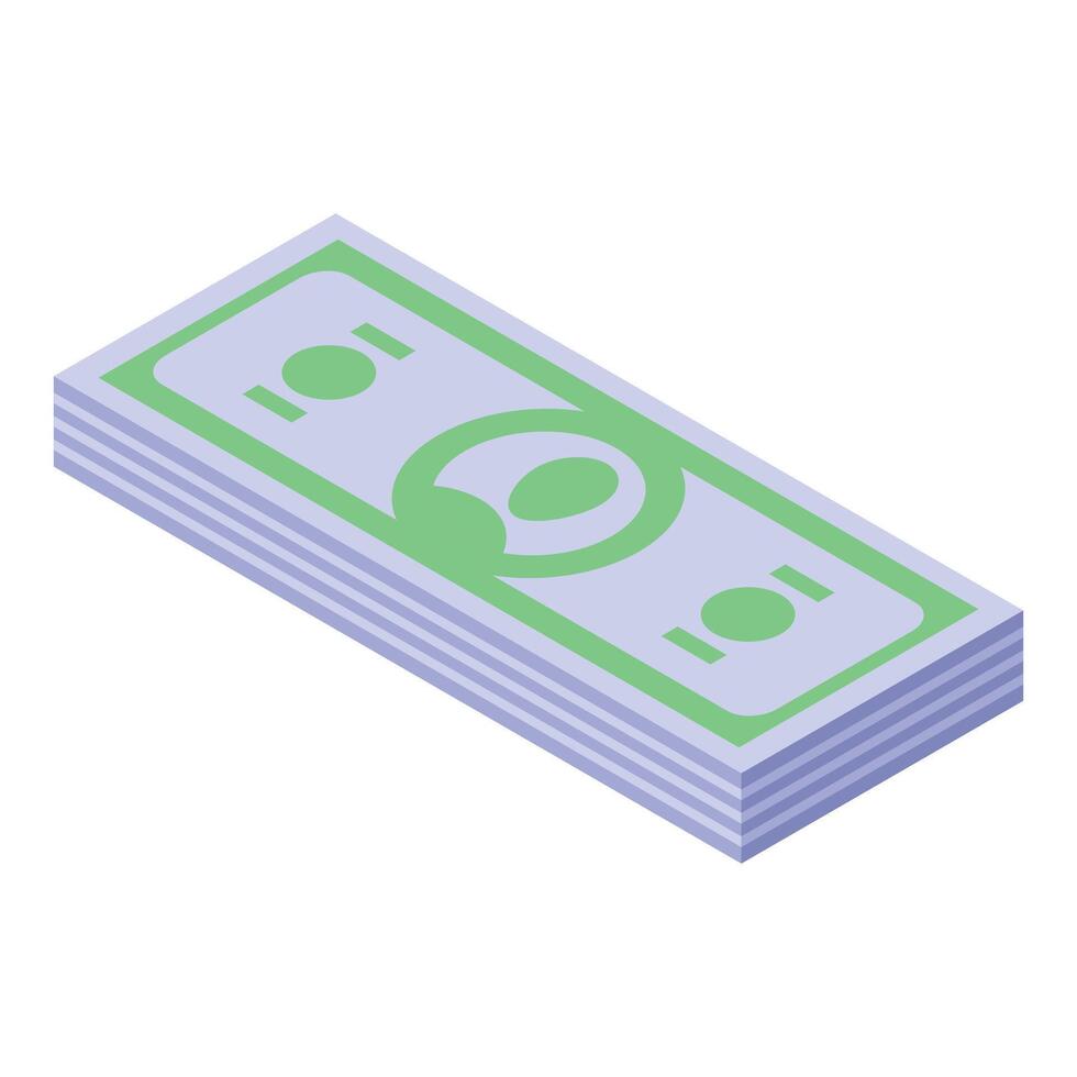 Stack of banknotes representing wealth and savings vector