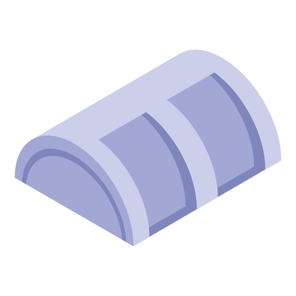 Big industrial building storage construction isometric icon vector