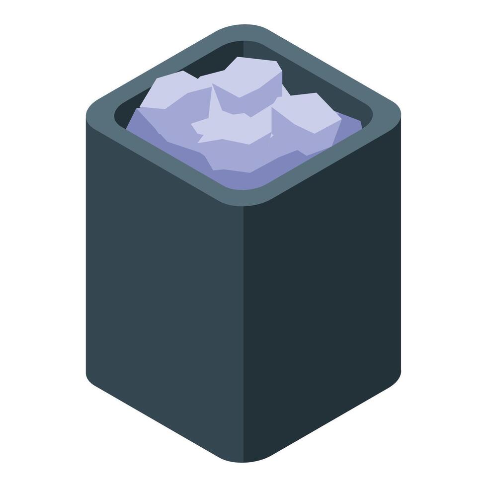 Full office trashcan overflowing with crumpled paper vector