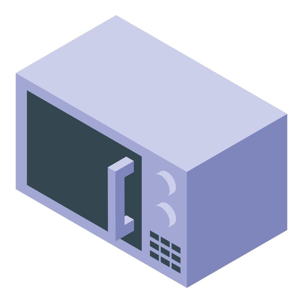 Modern microwave oven showing concept of heating food vector