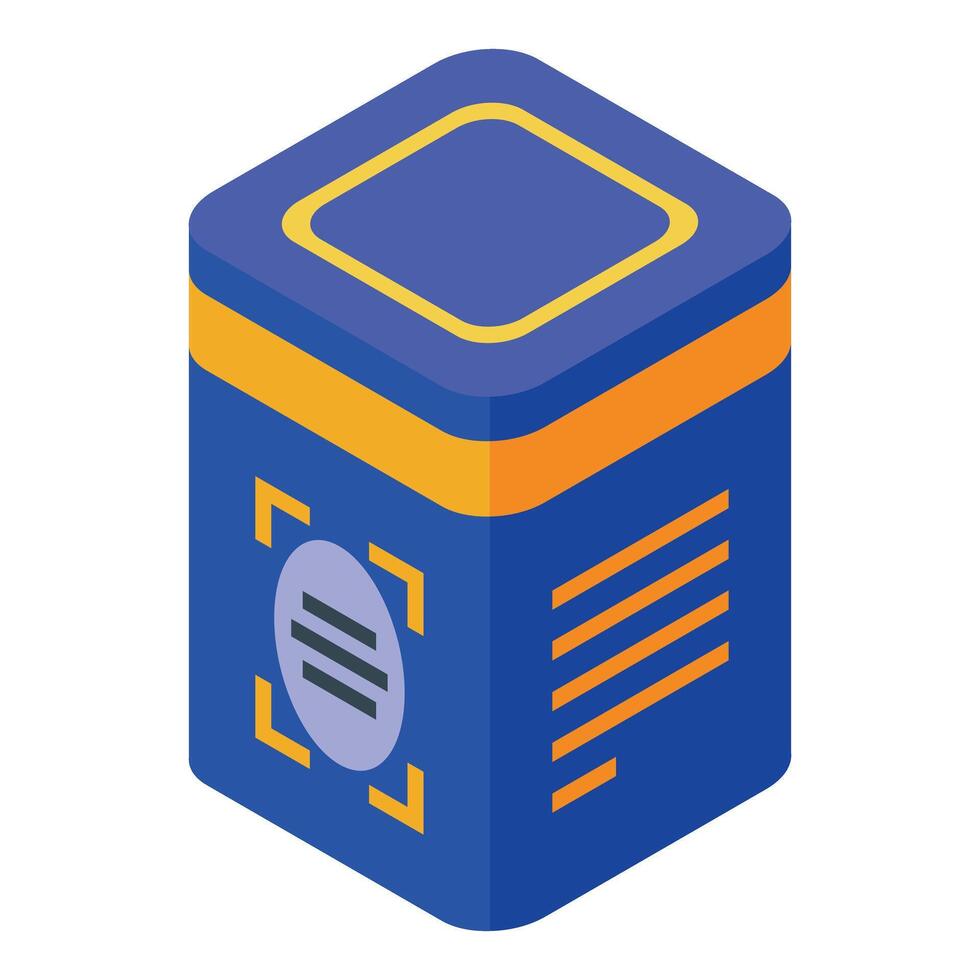 Smart container tracking system using barcode scanning technology vector