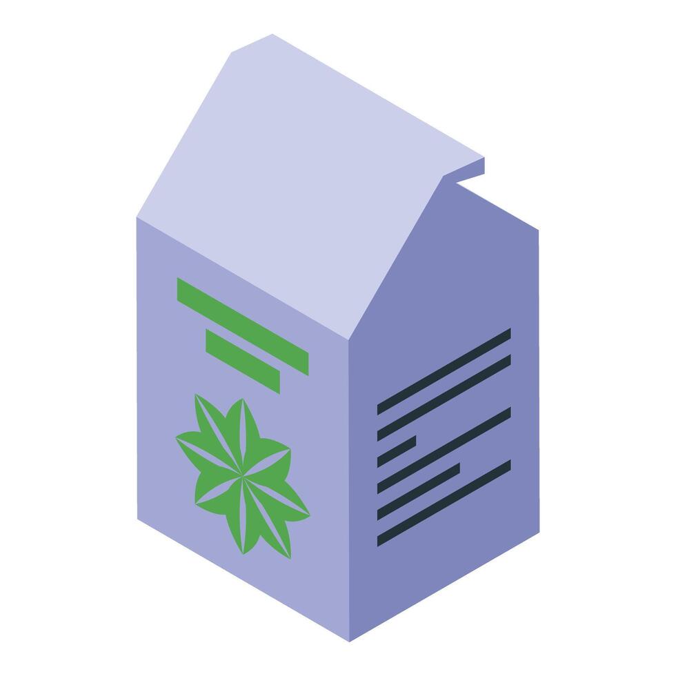 Cardboard pack with star anise isometric icon vector
