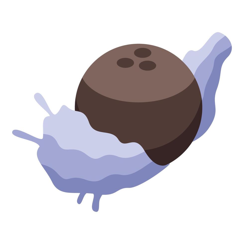 Coconut milk splashing making delicious drink vector