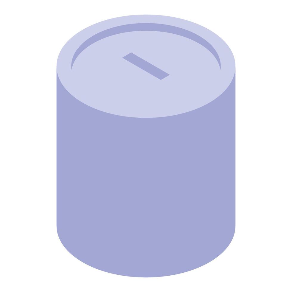 Round charity box accepting donation for generous giving vector
