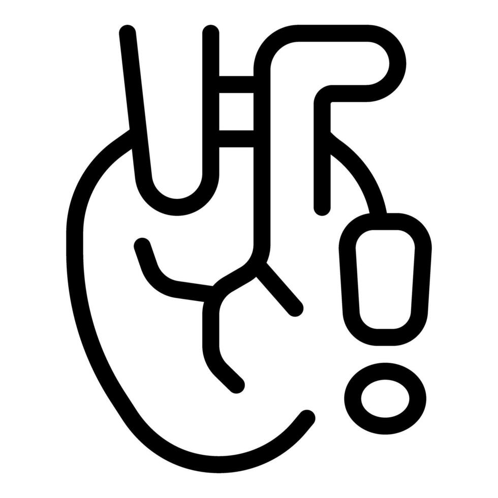 Heart transplantation surgery with artificial organ replacing human heart vector
