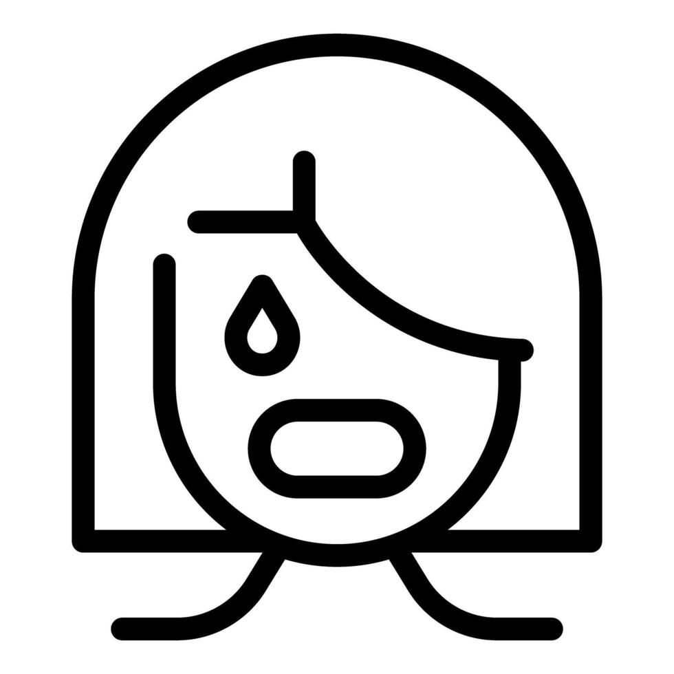 Woman suffering from heat stroke with high temperature vector