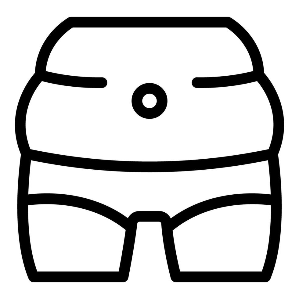 Line drawing of a person with a large stomach wearing underwear vector