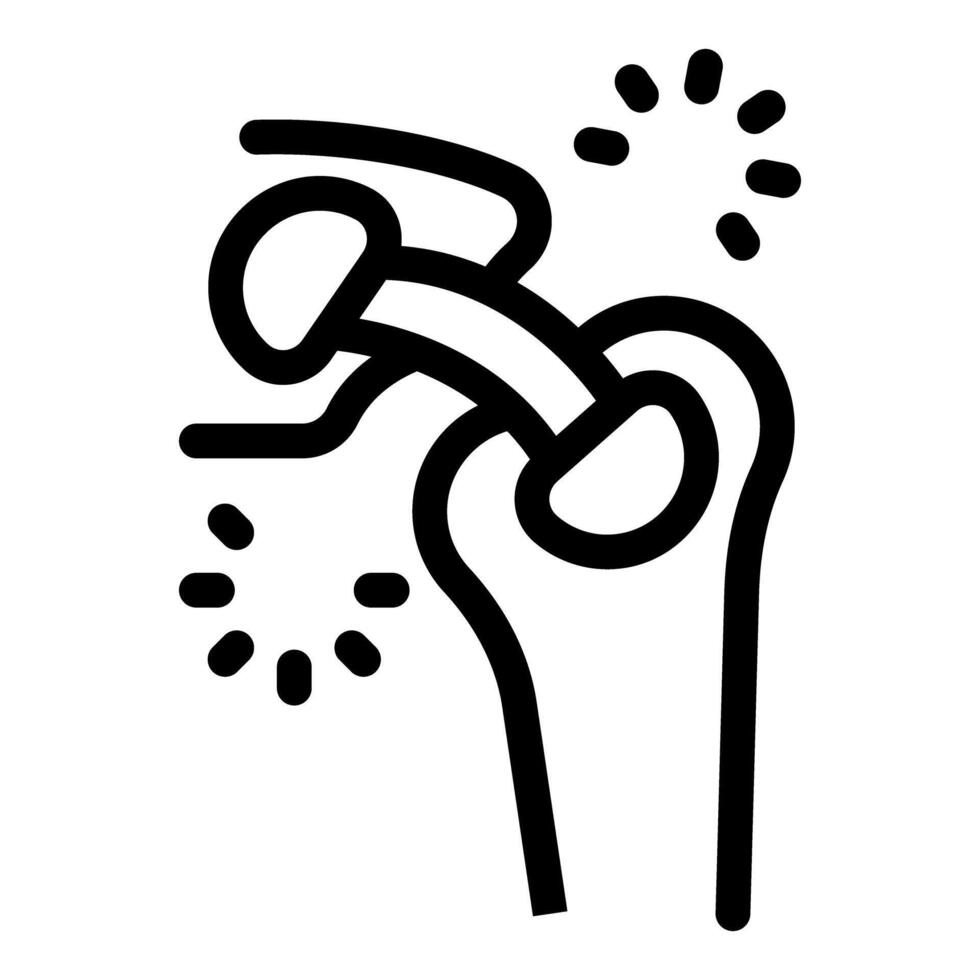 Human shoulder joint suffering from arthritis icon vector