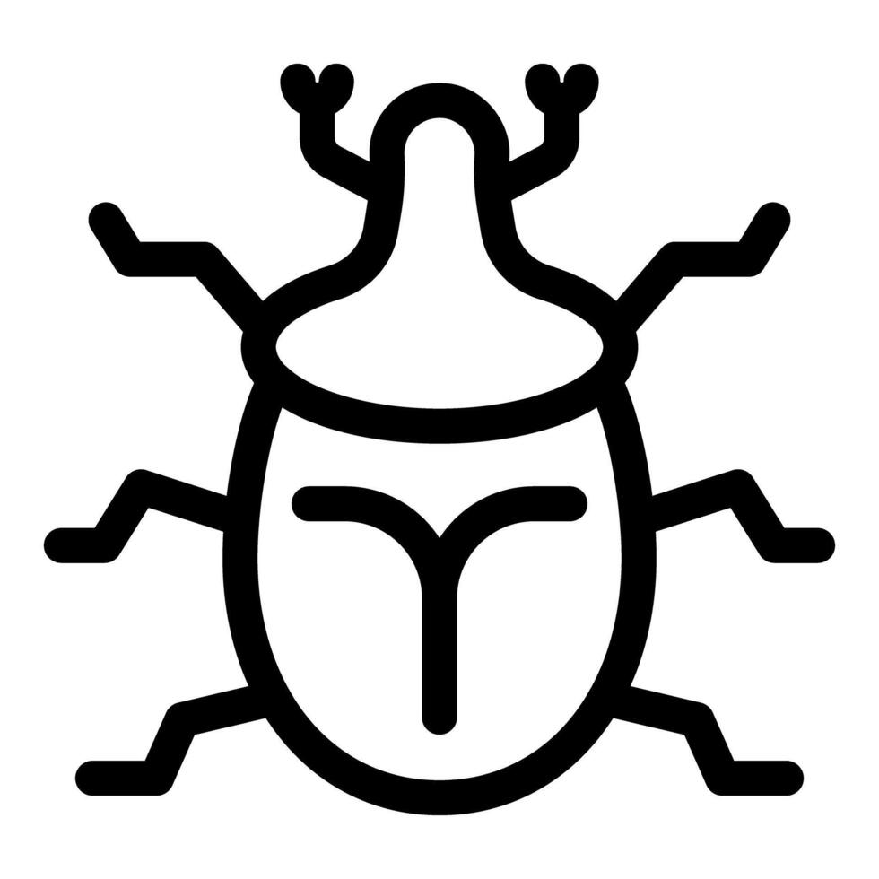 Big bug crawling showing antennae and legs icon vector