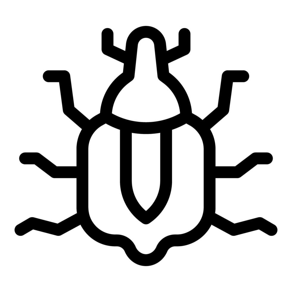 Big bug with six legs standing still icon vector