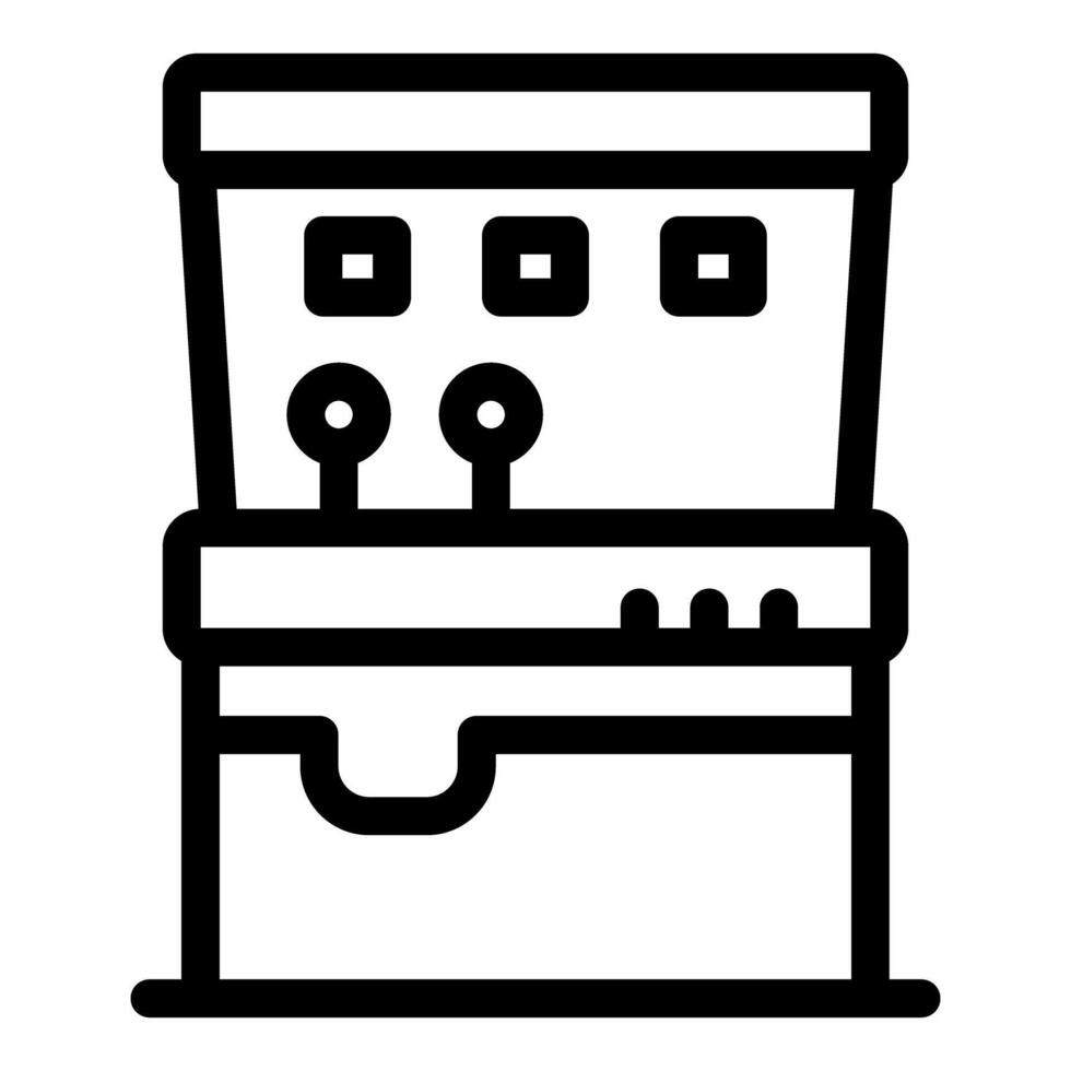 Arcade game machine playing console gaming outline icon vector