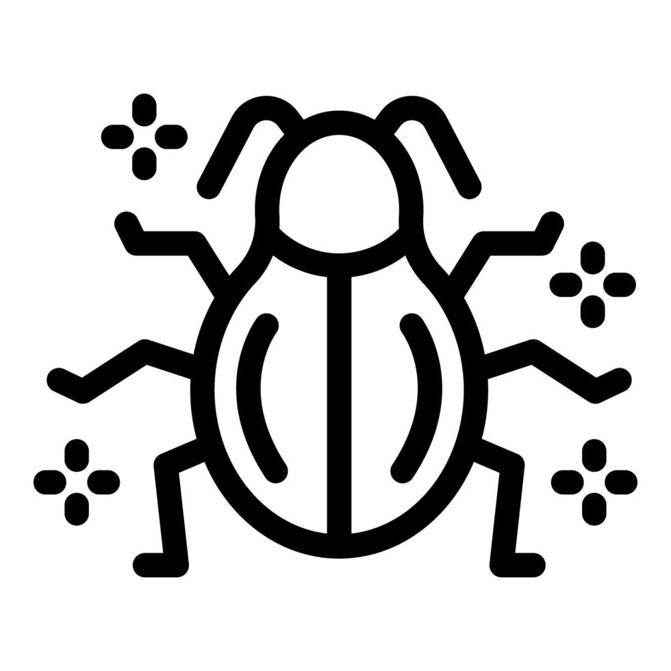 Cyber security bug spreading virus using digital network vector