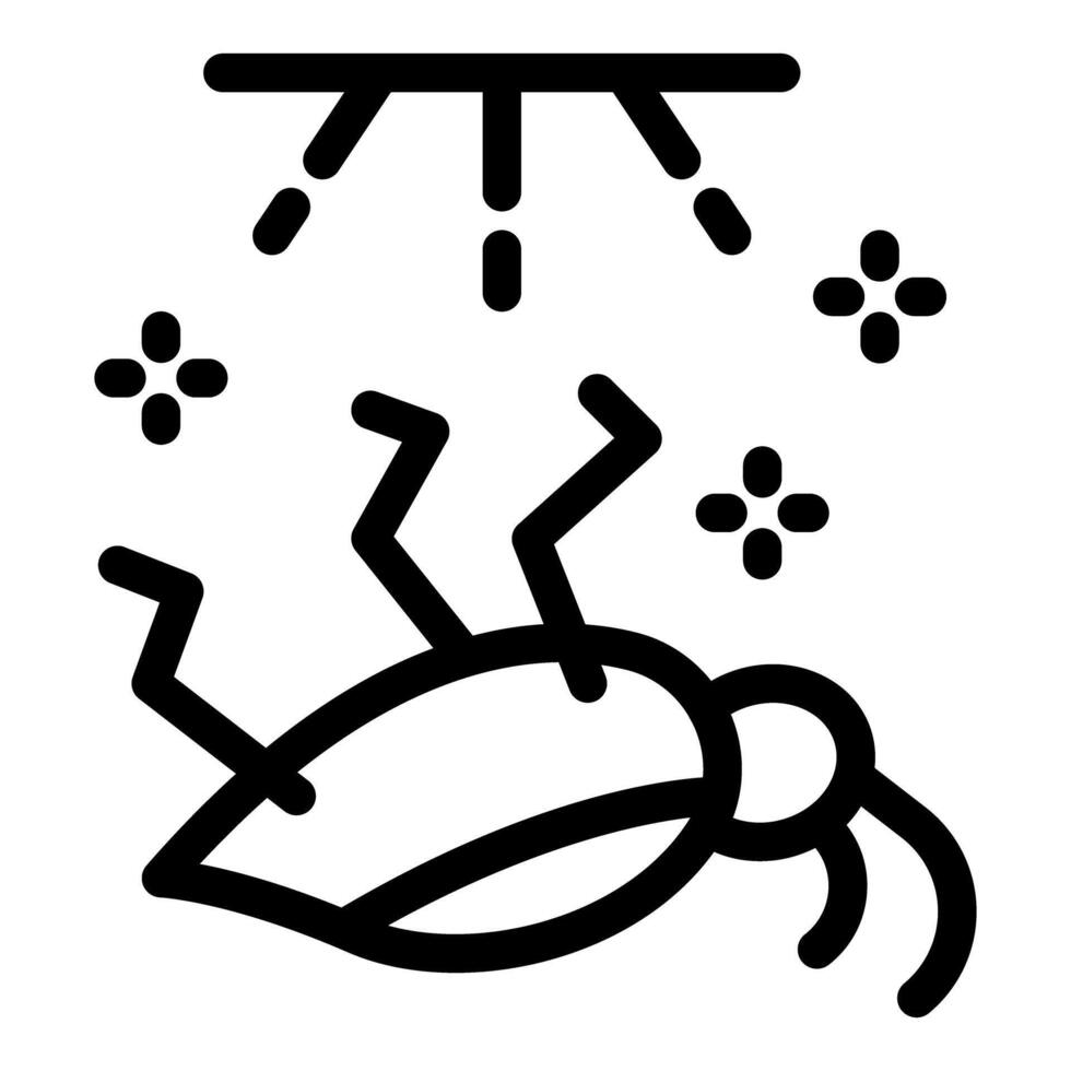 Electronic insect killer trap is killing cockroach with light vector