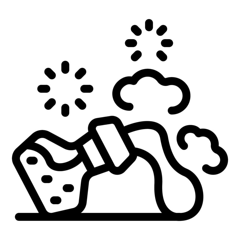 Cruise ship sinking with smoke and debris vector