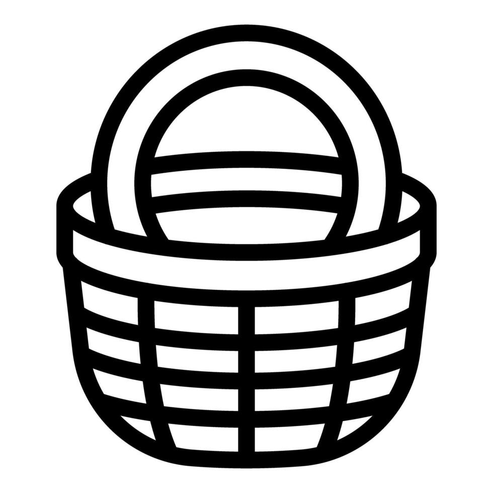 Empty picnic basket waiting for food for a romantic date vector