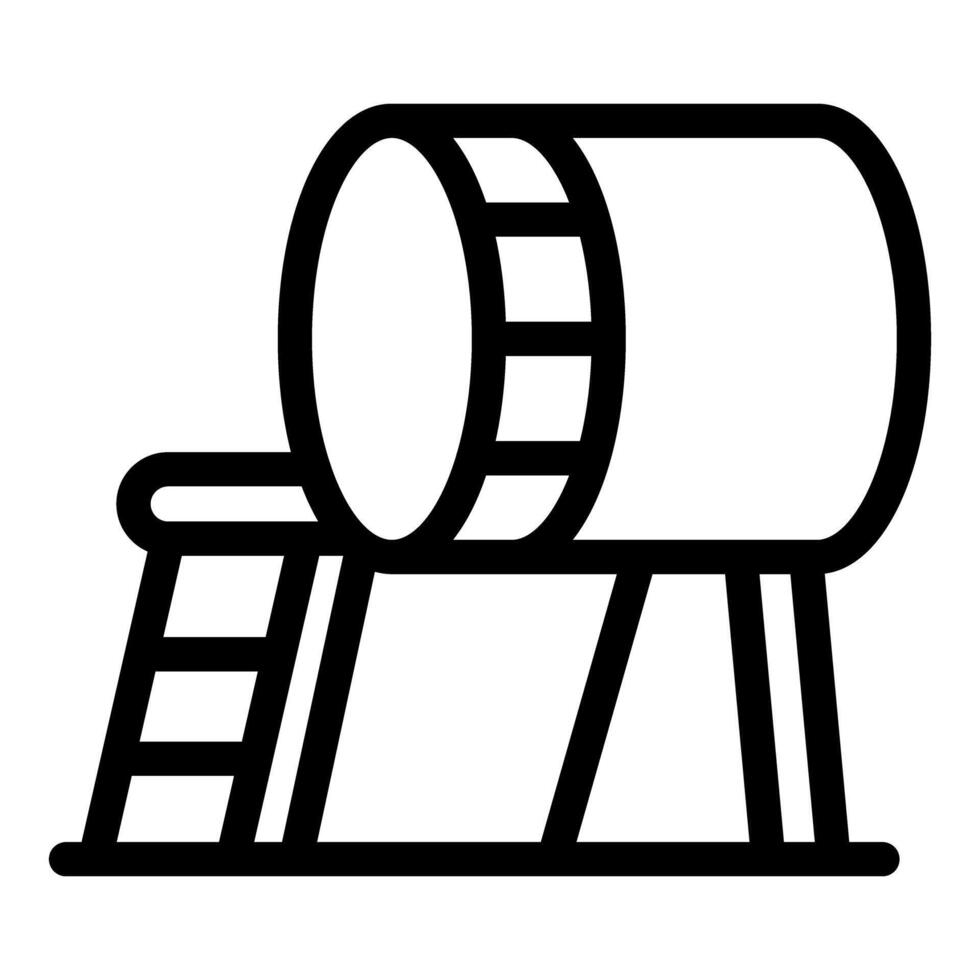 Hamster running in wheel cage toy providing exercise and entertainment vector