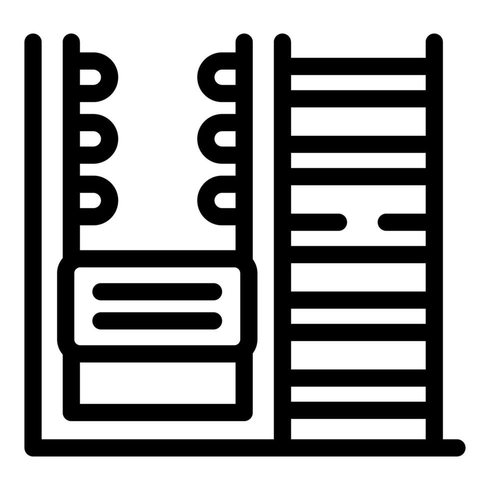 Children playground equipment featuring climbing wall and monkey bars vector
