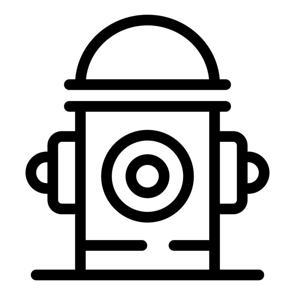 Fire hydrant icon depicting firefighting equipment for emergency response vector