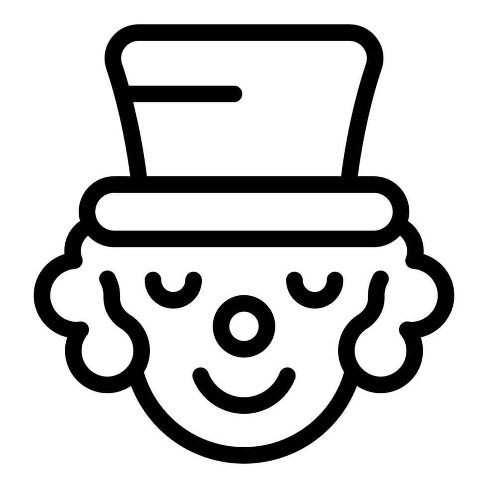 Clown wearing a hat and smiling, circus icon, entertainment concept vector
