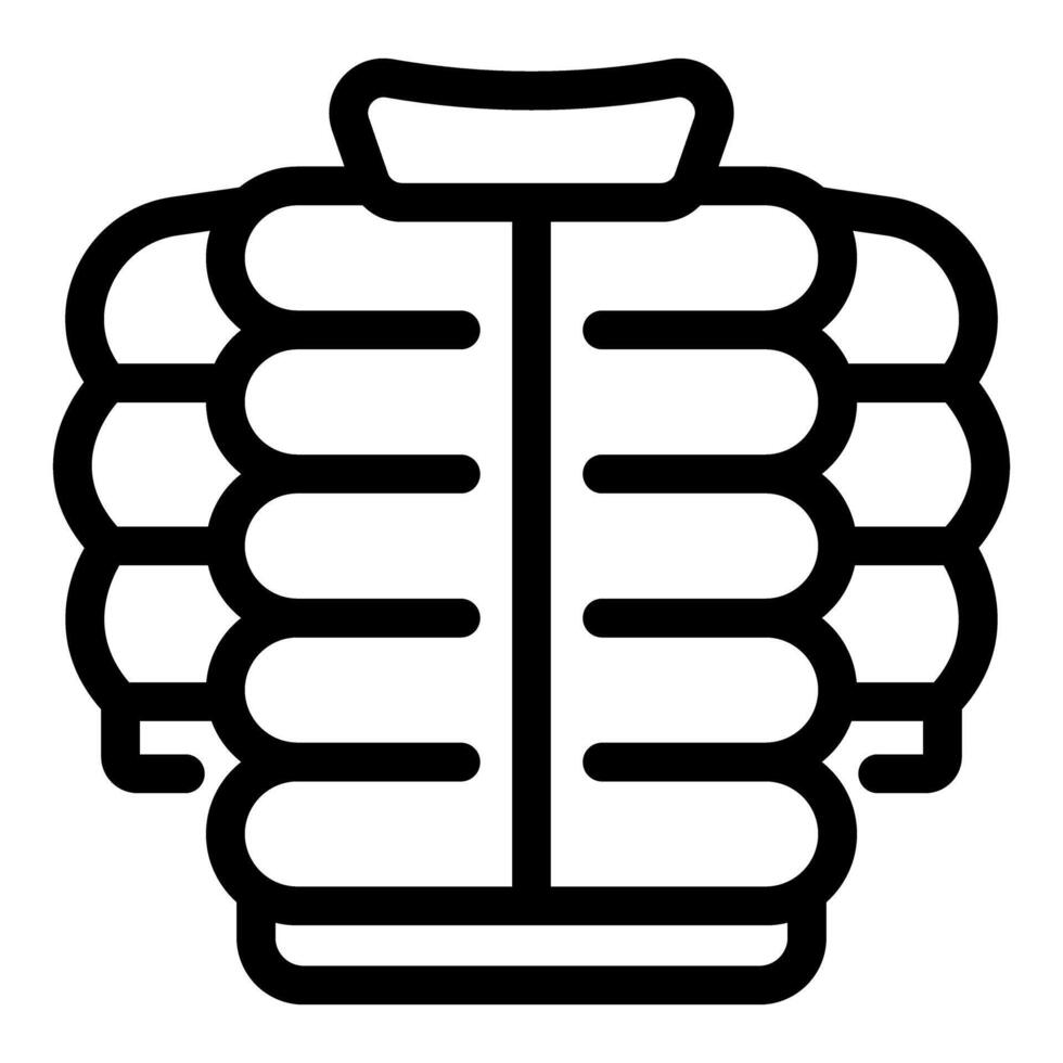 Warm winter jacket protecting from cold weather icon vector