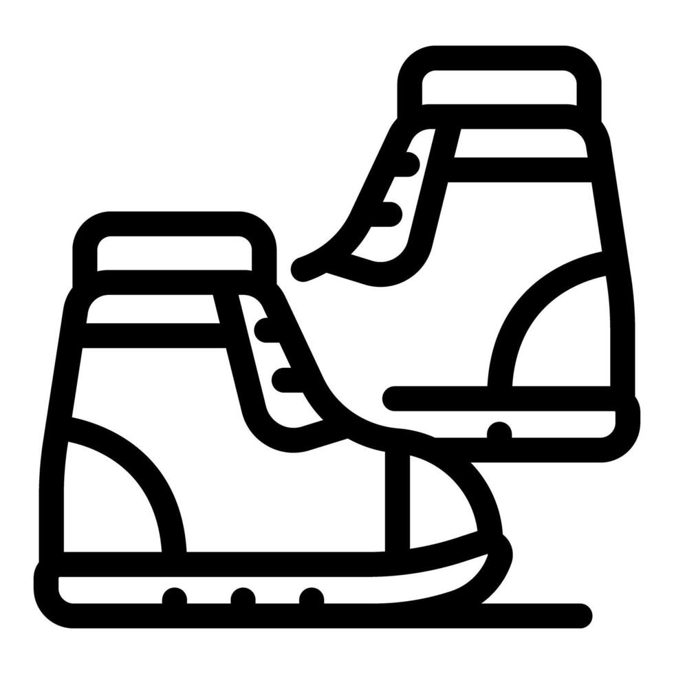 Pair of hiking boots for outdoor adventures and exploration vector