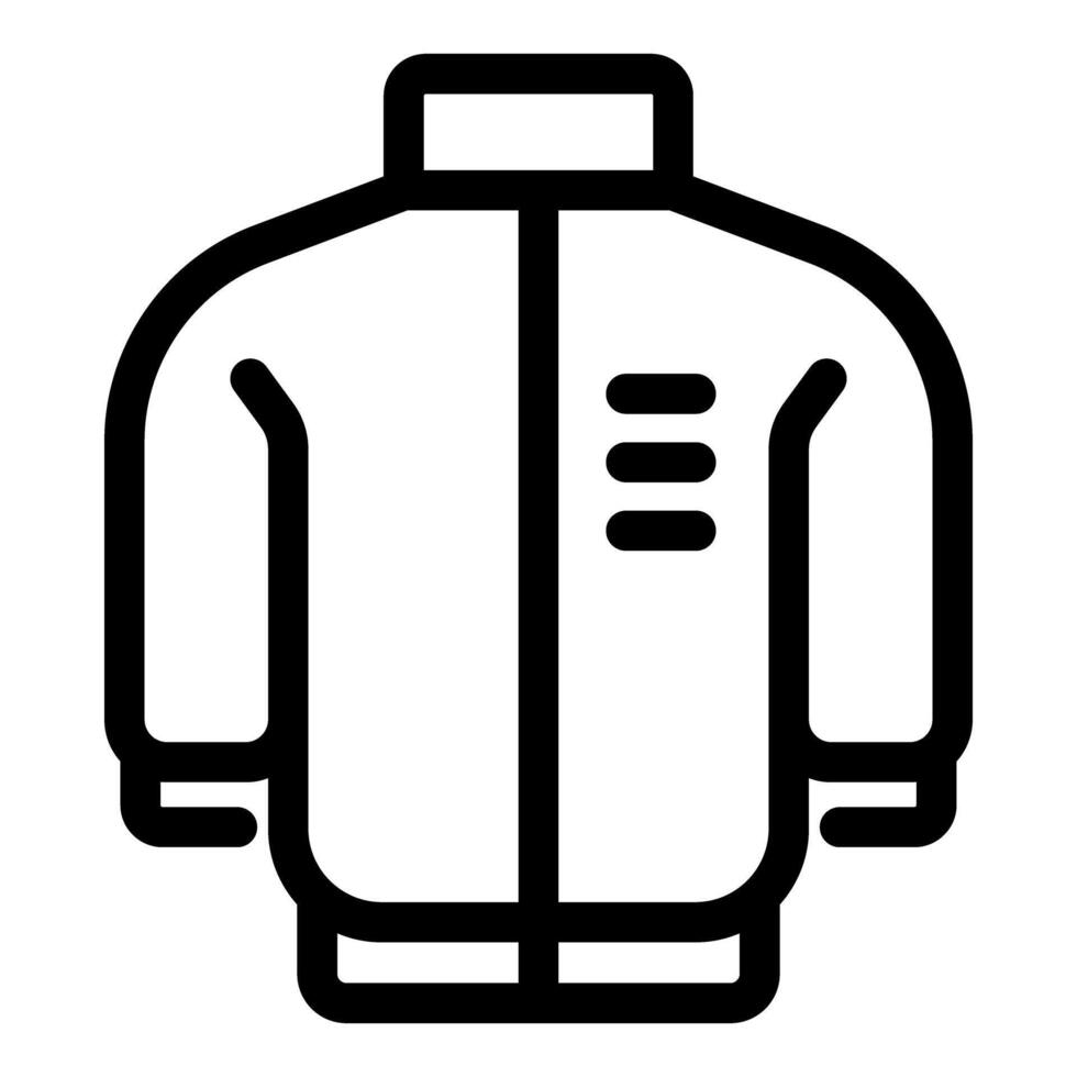 Winter fashion icon, a minimalist line art depicting a warm jacket vector