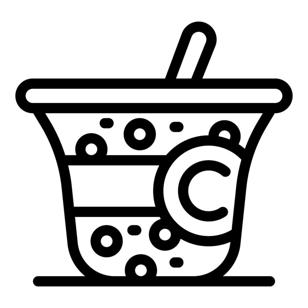 Bubble tea cup with copyright symbol protecting intellectual property rights vector