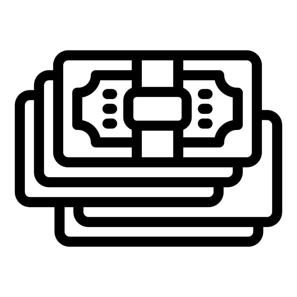 Stack of banknotes representing savings, wealth and investment vector